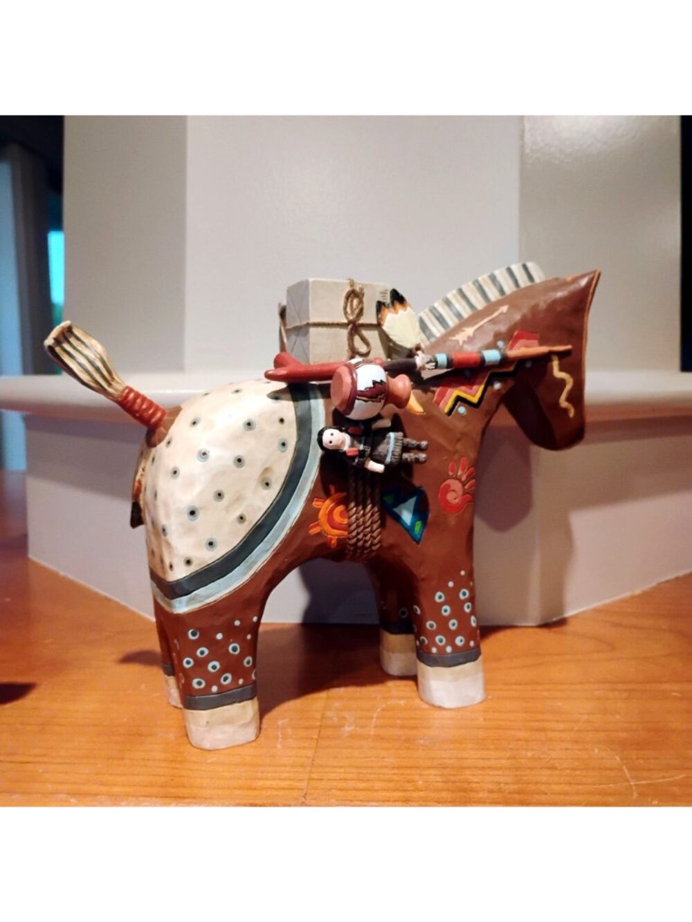 Robert Shields Storyteller Horse Figurine Large 7" Tall Resin Southwest Western - Picture 11 of 13